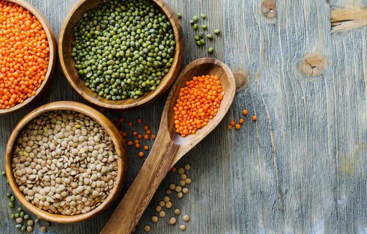 lentils red green brown