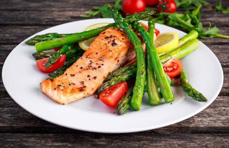 salmon weight loss asparagus