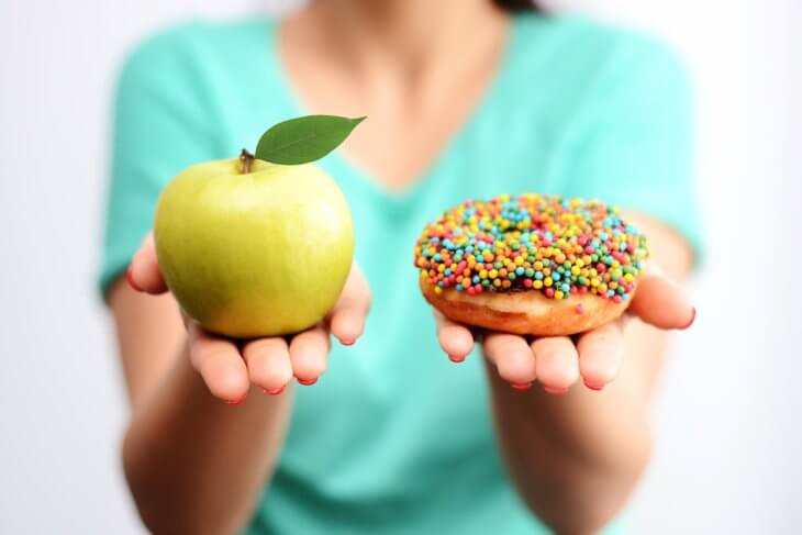 Sugar Foods Apple Vs Donut